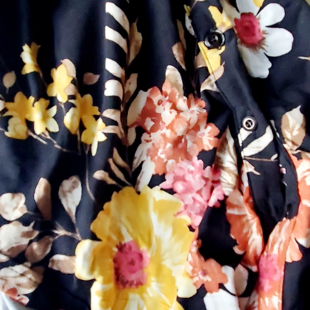 BOHO FLORAL BUTTON-DOWN DRESS - Picture 5 of 5